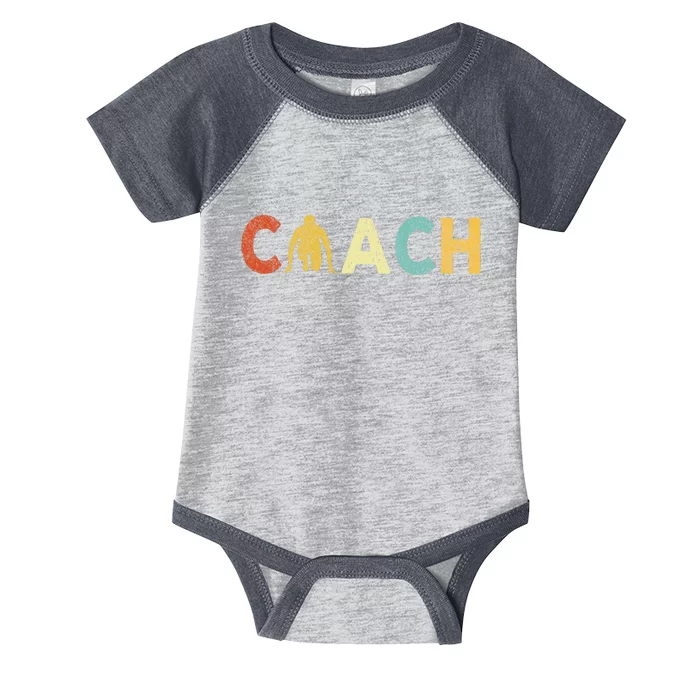 Vintage Track And Field Coach Sports Coaching Retro Infant Baby Jersey Bodysuit