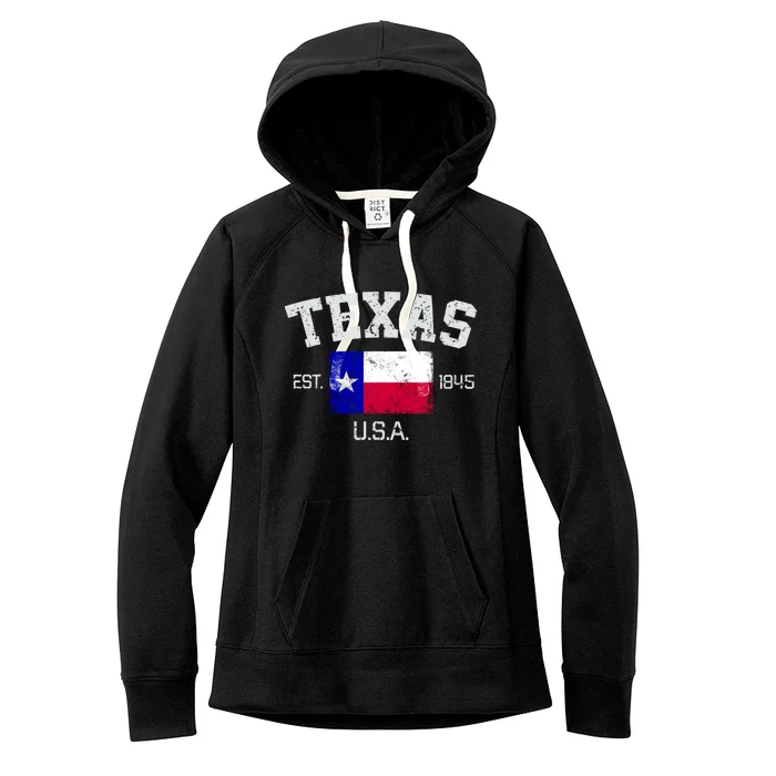 Vintage Texas Austin Est 1845 Souvenir Gift Cute Gift Women's Fleece Hoodie