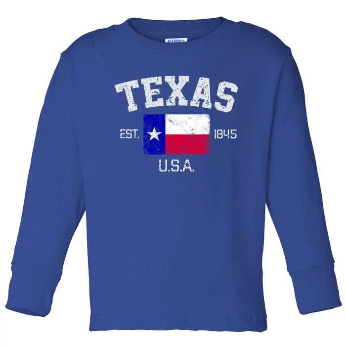 Vintage Texas Austin Est 1845 Souvenir Gift Cute Gift Toddler Long Sleeve Shirt