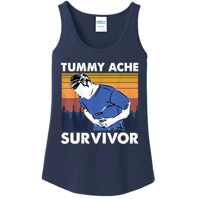 Vintage Tummy Ache Survivor Ladies Essential Tank