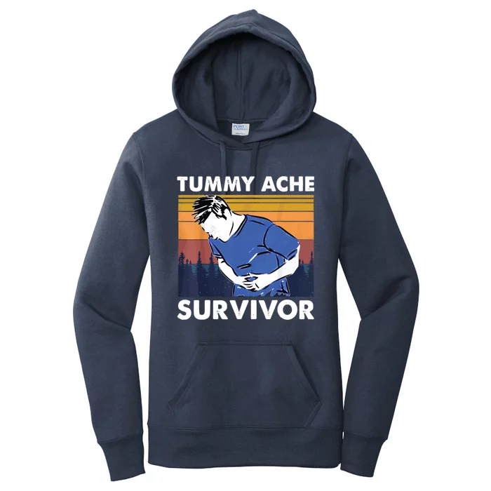 Vintage Tummy Ache Survivor Women's Pullover Hoodie