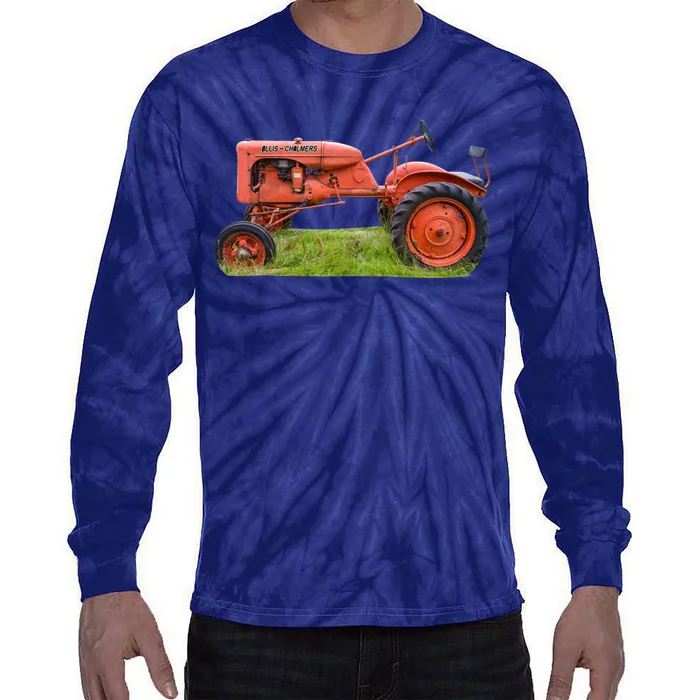 Vintage Tractor Allis Chalmers Tie-Dye Long Sleeve Shirt