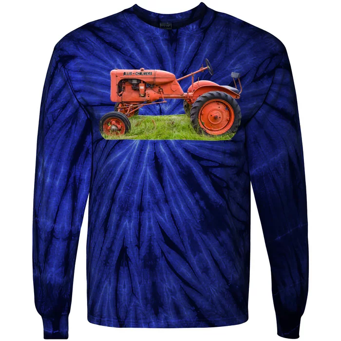 Vintage Tractor Allis Chalmers Tie-Dye Long Sleeve Shirt