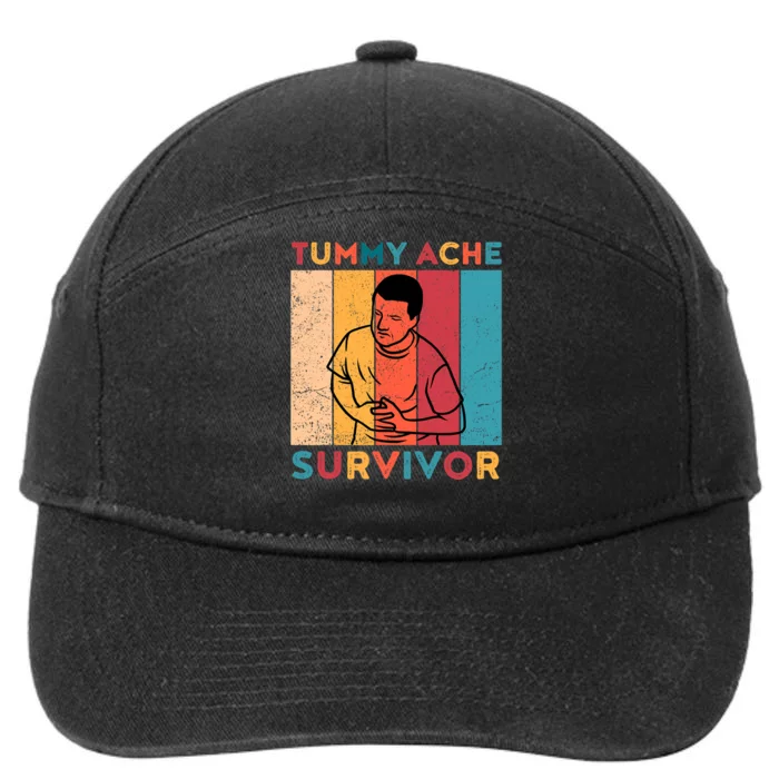 Vintage Tummy Ache Survivor 7-Panel Snapback Hat