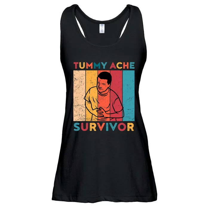 Vintage Tummy Ache Survivor Ladies Essential Flowy Tank