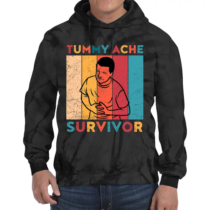 Vintage Tummy Ache Survivor Tie Dye Hoodie