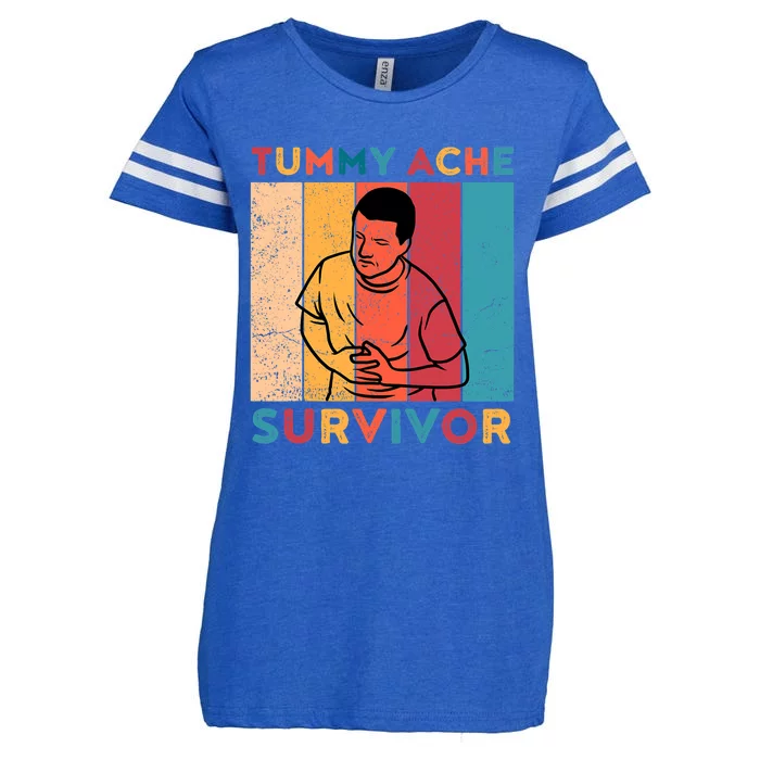 Vintage Tummy Ache Survivor Enza Ladies Jersey Football T-Shirt