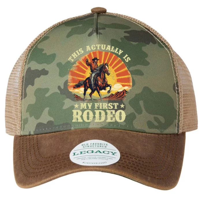 Vintage This Actually Is My First Rodeo Country Life Howdy Legacy Tie Dye Trucker Hat