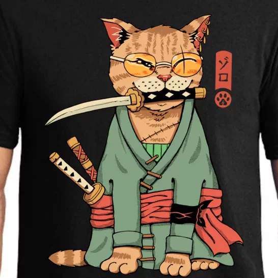 Vincent Trinidad Art Zoro Cat Warrior Pajama Set