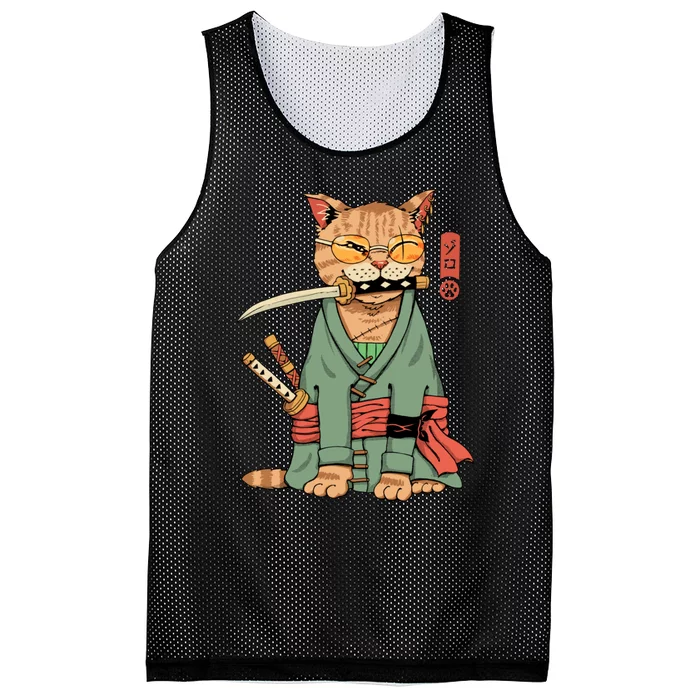 Vincent Trinidad Art Zoro Cat Warrior Mesh Reversible Basketball Jersey Tank