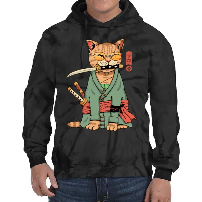 Vincent Trinidad Art Zoro Cat Warrior Tie Dye Hoodie