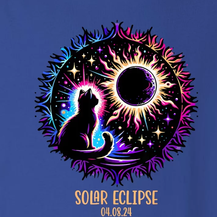 View Totality April 8 2024 Astronomy Cat Lover Solar Eclipse Toddler Long Sleeve Shirt