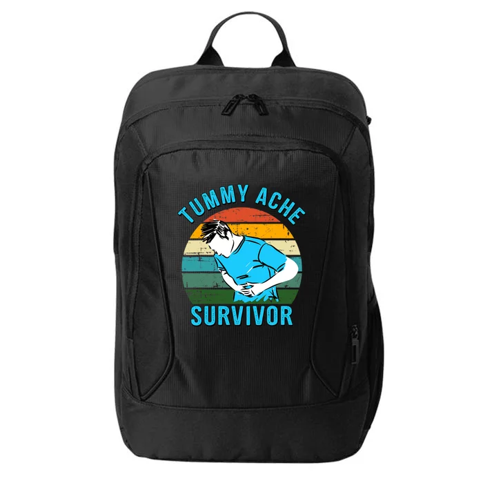 Vintage Tummy Ache Survivor Design City Backpack