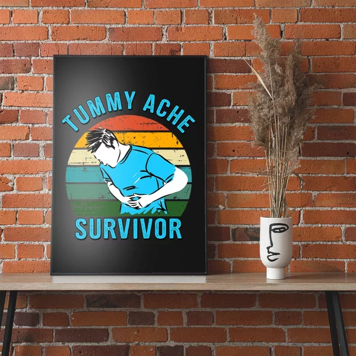 Vintage Tummy Ache Survivor Design Poster