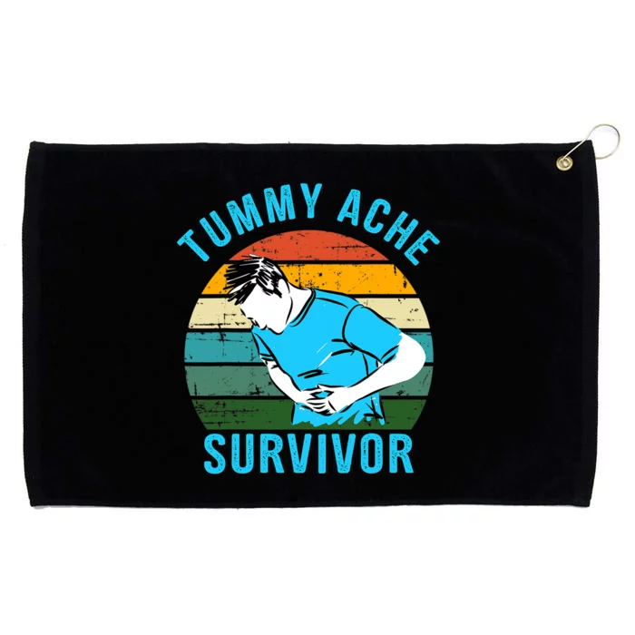 Vintage Tummy Ache Survivor Design Grommeted Golf Towel