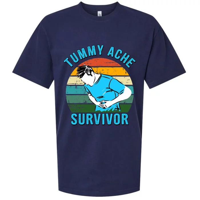 Vintage Tummy Ache Survivor Design Sueded Cloud Jersey T-Shirt