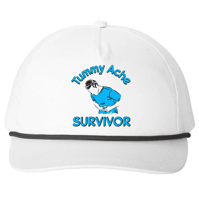 Vintage Tummy Ache Survivor Stomachache IBS Funny Men Women Snapback Five-Panel Rope Hat