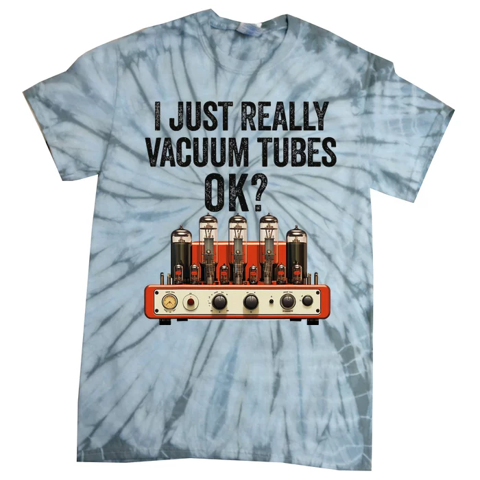 Vacuum Tube Amp Amplifier Analog Audio Electron Valve Guitar Tie-Dye T-Shirt