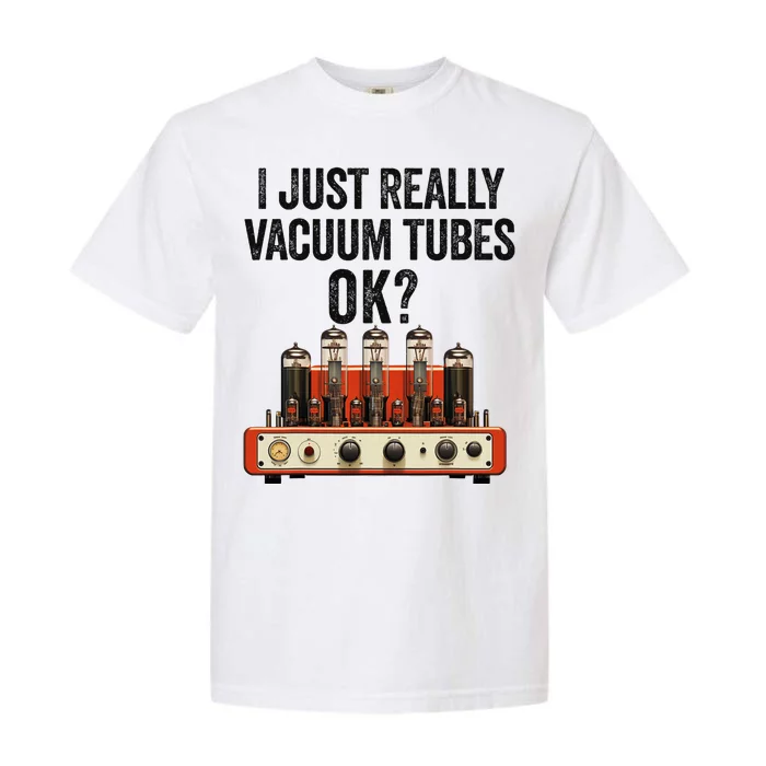 Vacuum Tube Amp Amplifier Analog Audio Electron Valve Guitar Garment-Dyed Heavyweight T-Shirt