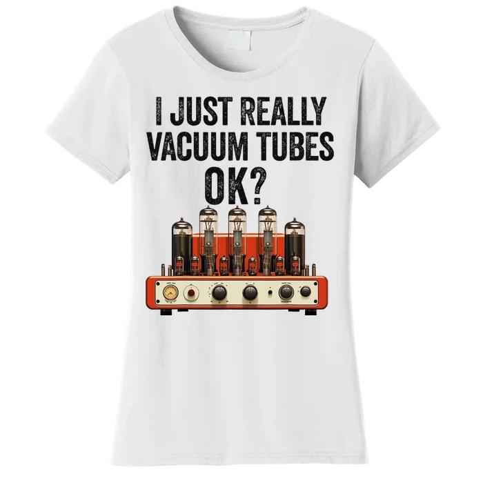 Vacuum Tube Amp Amplifier Analog Audio Electron Valve Guitar Women's T-Shirt