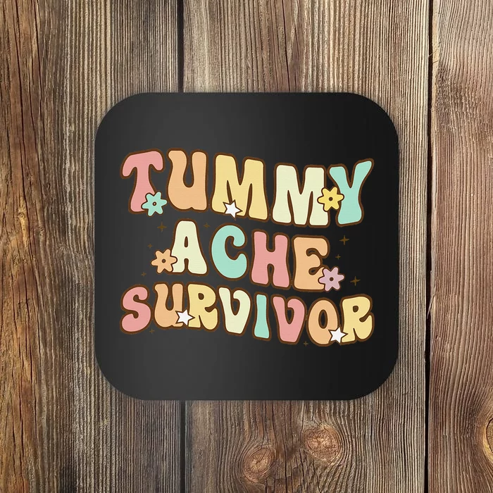 Vintage Tummy Ache Survivor Retro Coaster