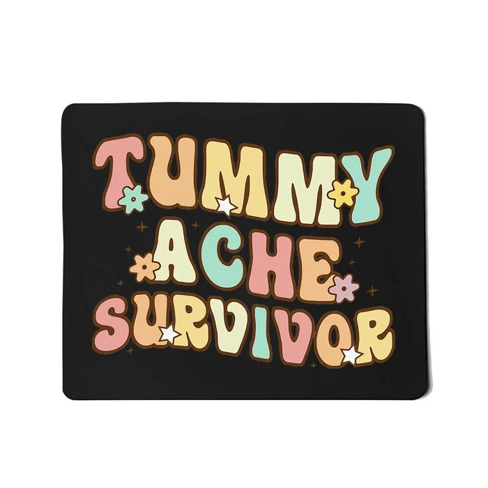 Vintage Tummy Ache Survivor Retro Mousepad