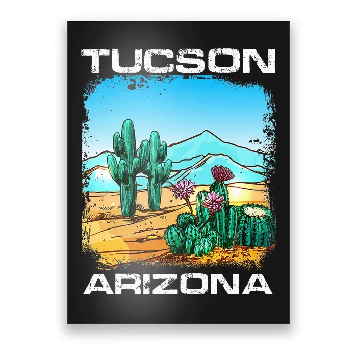 Vintage Tucson Arizona Desert Retro Cactus Funny Poster