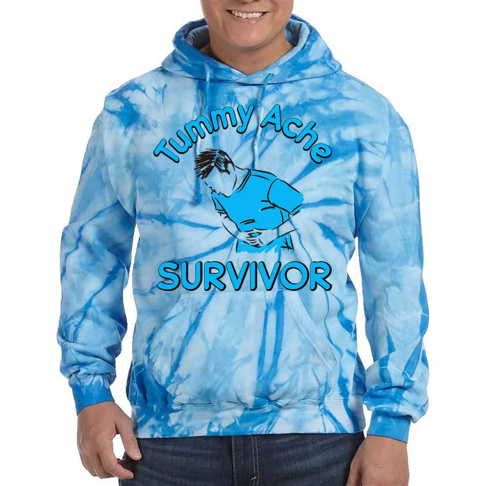 Vintage Tummy Ache Survivor Stomachache IBS Funny Men Women Tie Dye Hoodie