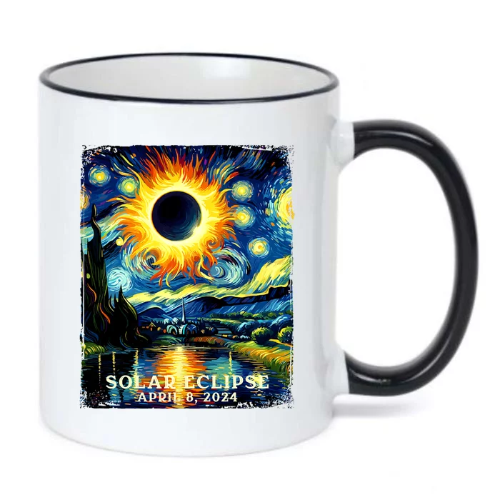 View Totality April 8 2024 Graphic Art Print Solar Eclipse Black Color Changing Mug