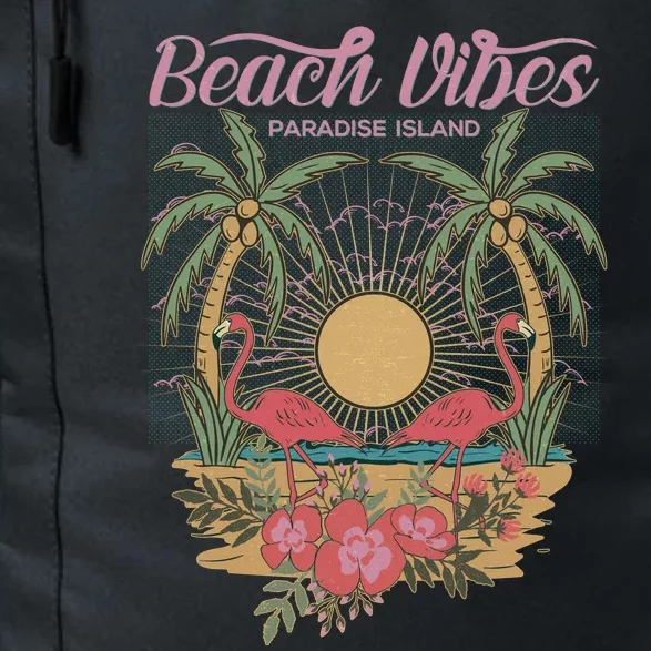 Vintage Tropical Beach Vibes Paradise Island Daily Commute Backpack