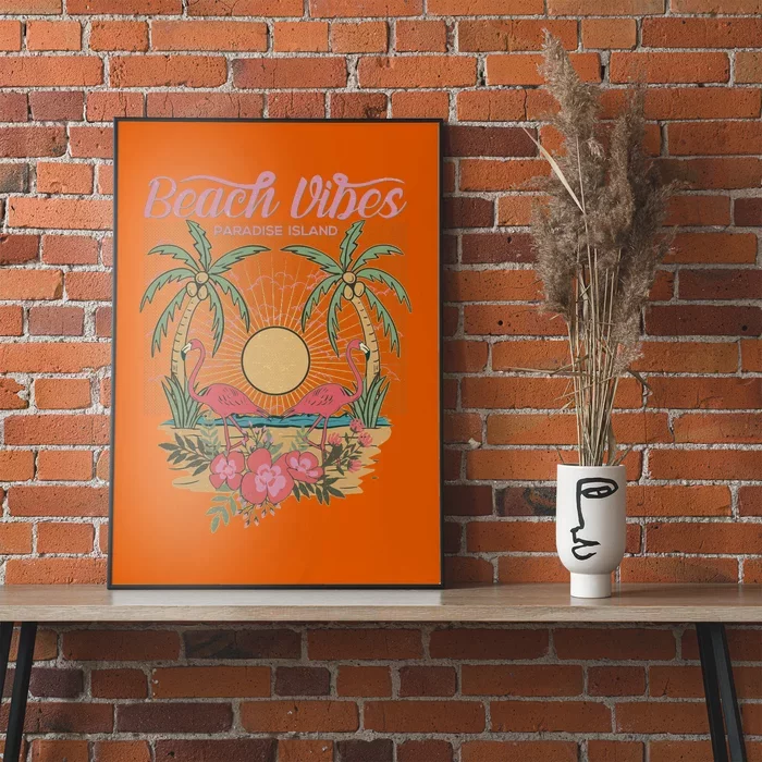 Vintage Tropical Beach Vibes Paradise Island Poster