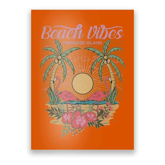 Vintage Tropical Beach Vibes Paradise Island Poster