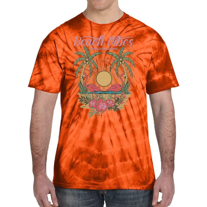 Vintage Tropical Beach Vibes Paradise Island Tie-Dye T-Shirt