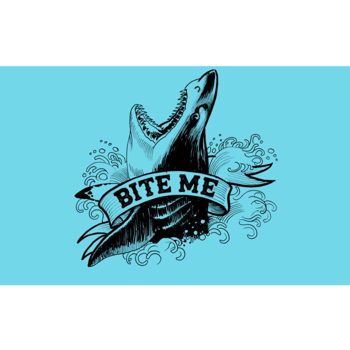 Vintage Tattoo Bite Me Shark Bumper Sticker