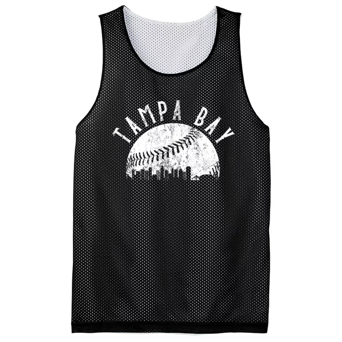 Vintage Tampa Bay Florida Skyline Mesh Reversible Basketball Jersey Tank