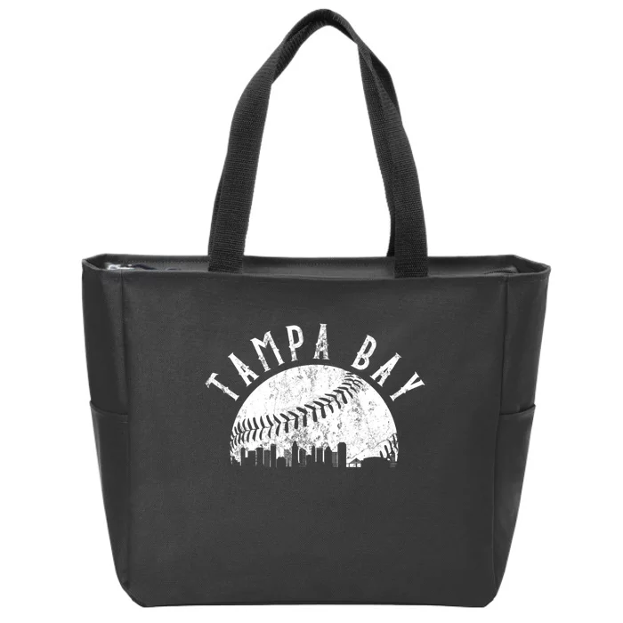 Vintage Tampa Bay Florida Skyline Zip Tote Bag