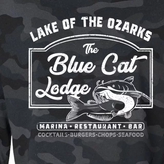 Vintage The Blue Cat Lodge Lake Of The Ozarks Cropped Pullover Crew