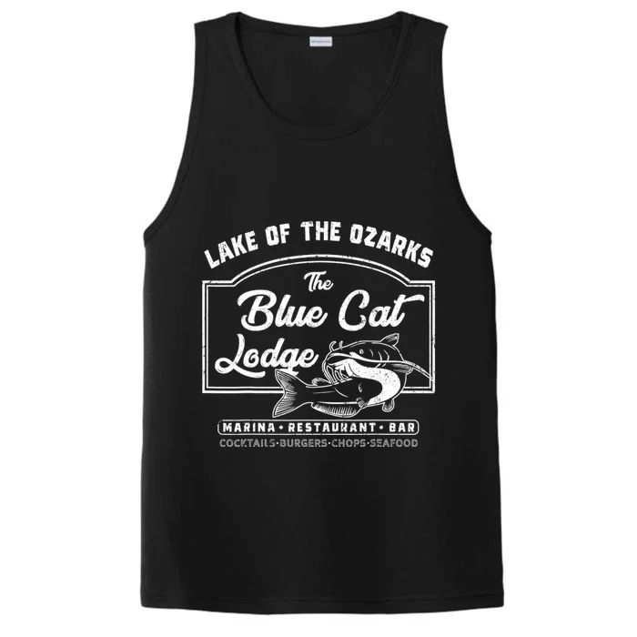 Vintage The Blue Cat Lodge Lake Of The Ozarks Performance Tank