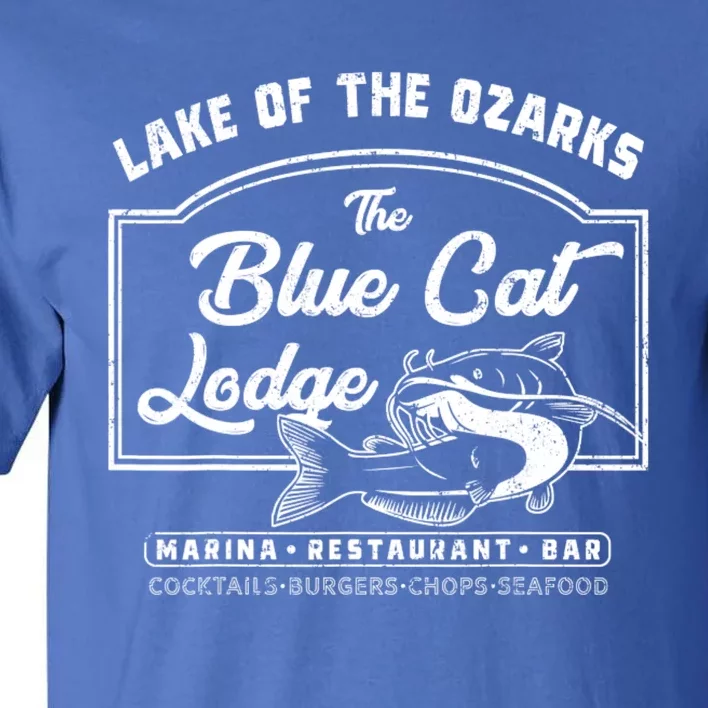 Vintage The Blue Cat Lodge Lake Of The Ozarks Tall T-Shirt