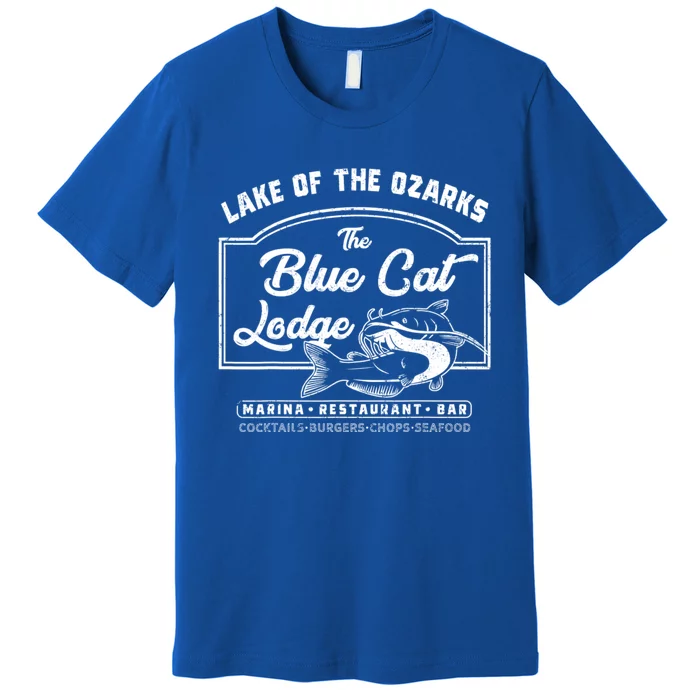 Vintage The Blue Cat Lodge Lake Of The Ozarks Premium T-Shirt