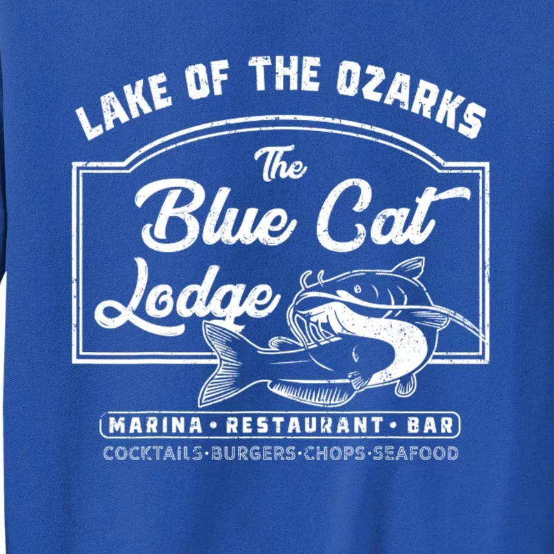 Vintage The Blue Cat Lodge Lake Of The Ozarks Tall Sweatshirt