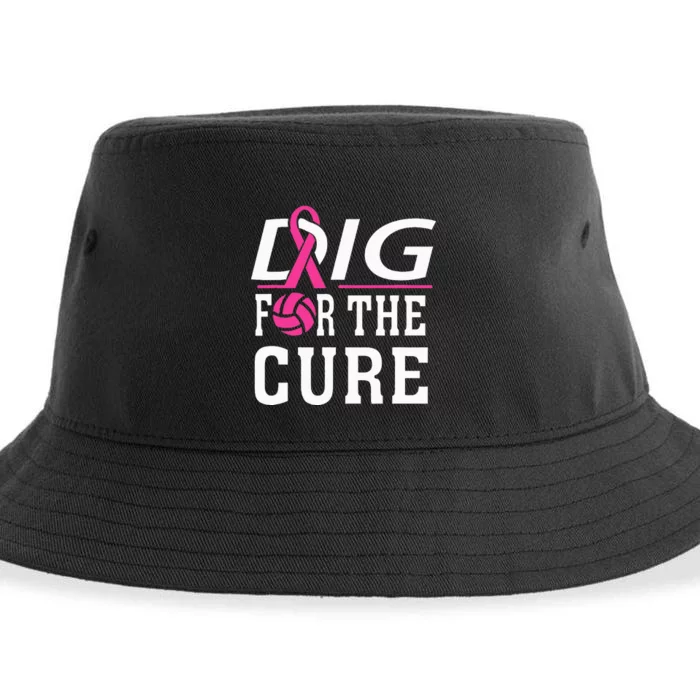 Volleyball Team Breast Cancer Awareness Sustainable Bucket Hat