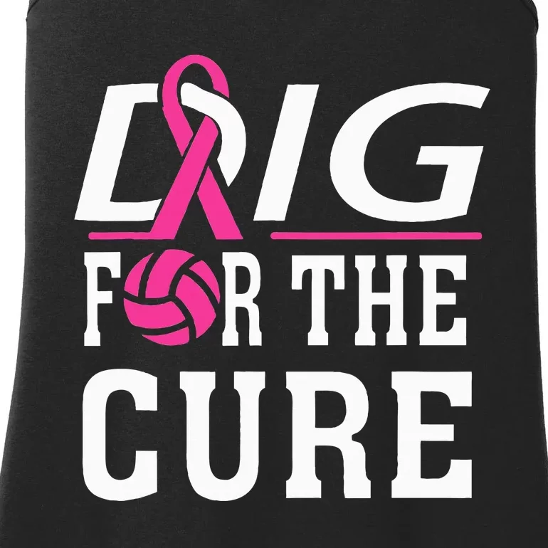 Volleyball Team Breast Cancer Awareness Ladies Essential Tank