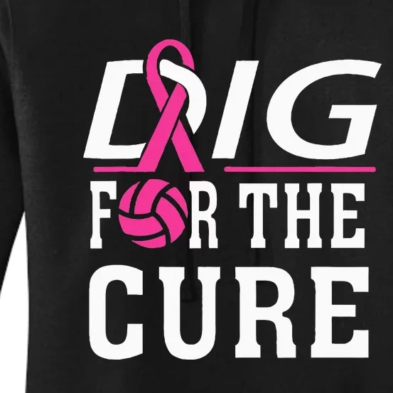 Volleyball Team Breast Cancer Awareness Women's Pullover Hoodie