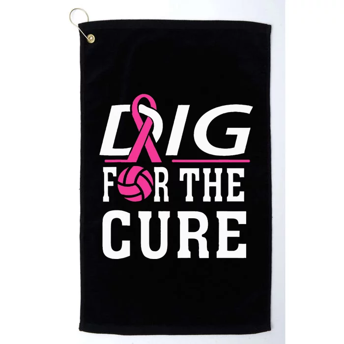 Volleyball Team Breast Cancer Awareness Platinum Collection Golf Towel