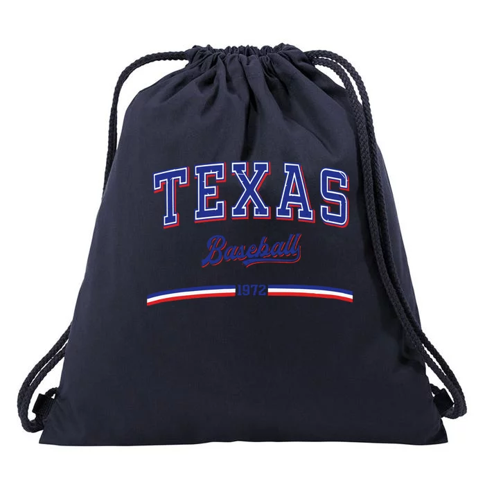 Vintage Texas Baseball 1972 Team Drawstring Bag