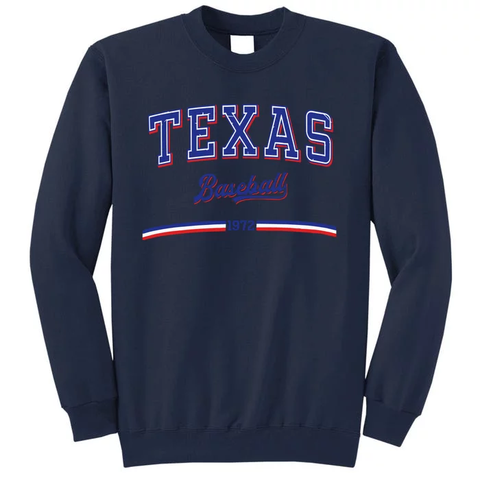 Vintage Texas Baseball 1972 Team Tall Sweatshirt