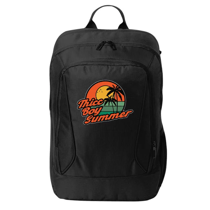 Vintage Thicc Boy Summer Funny Beach City Backpack