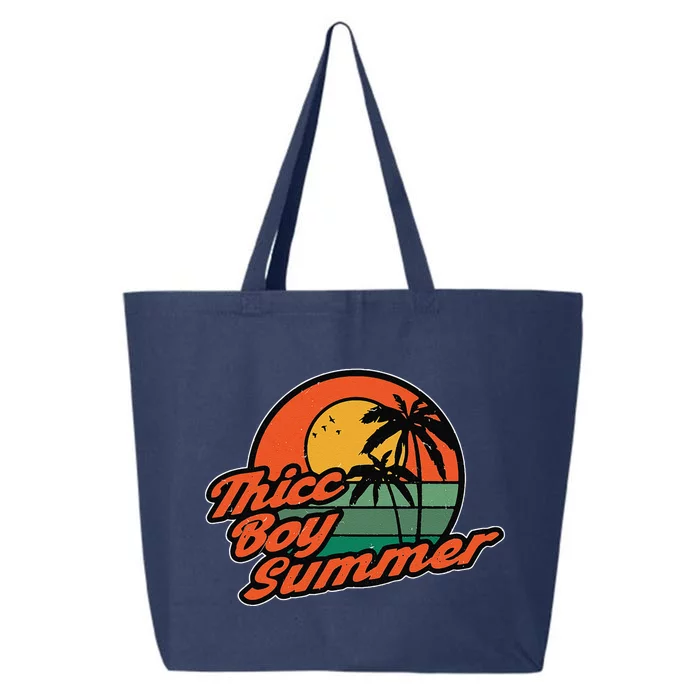 Vintage Thicc Boy Summer Funny Beach 25L Jumbo Tote