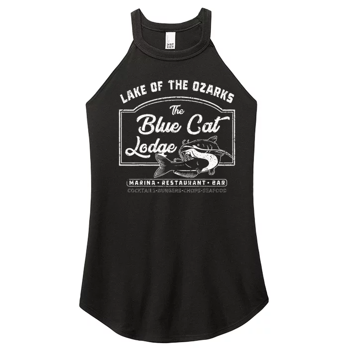 Vintage The Blue Cat Lodge Lake Of The Ozarks Women’s Perfect Tri Rocker Tank